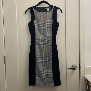 H&M black and white dress